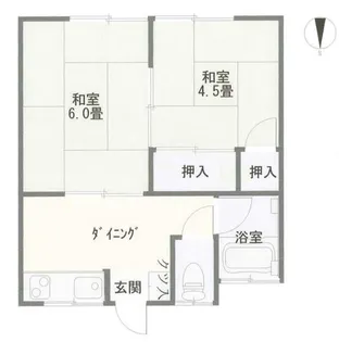 鑓溝アパート【1階】の間取り