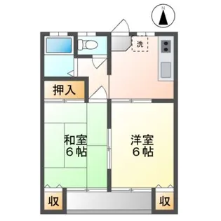 東原ハイツ【1階】の間取り