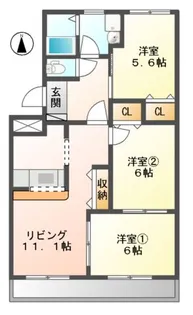 ファミール【2階】の間取り