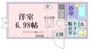 プリマ六番館【1階】の間取り