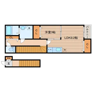 ハリースローリー【2階】の間取り