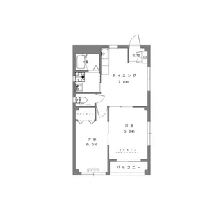 茶町アパルタメント【2階】の間取り
