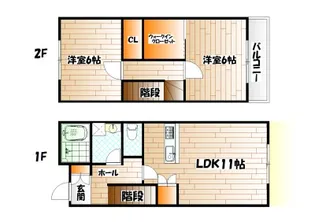 2SLDKの間取り画像