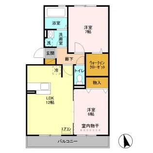 ヴィルドミール中今泉【3階】の間取り