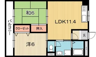 高知県高知市北新田町【マンション】の間取り