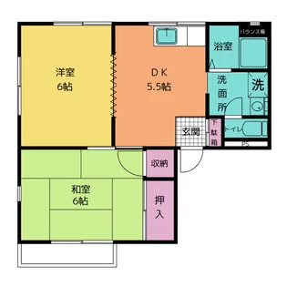 西根ハイツII【2階】の間取り