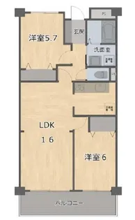 シャンドフルール【2階】の間取り
