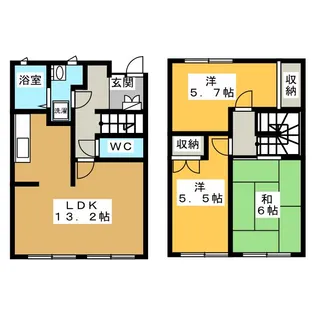 青森県青森市沖館4【一戸建】の間取り