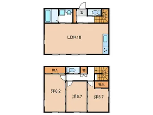 愛知県豊田市今町5【一戸建】の間取り