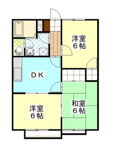 ハイツ喜多方【2階】の間取り