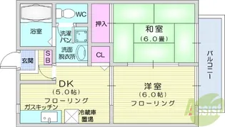 サンライフてらさき【2階】の間取り