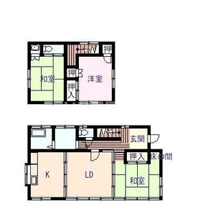 茨城県稲敷郡美浦村大字信太【一戸建】の間取り