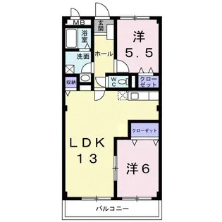 愛知県一宮市昭和1【マンション】の間取り