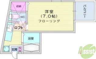 フォーティン八幡【1階】の間取り