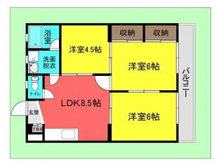 コーポタカヤマ【1階】の間取り
