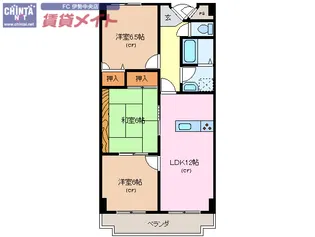 GardenMansionサンブリッジ【3階】の間取り