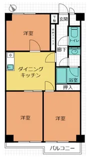 神奈川県横浜市南区万世町2【マンション】の間取り