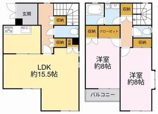 東京都中野区江古田1【一戸建】の間取り