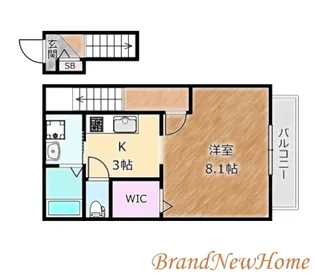 1Kの間取り画像