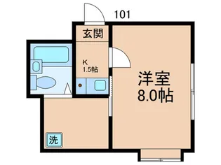 エレガントパレス豊中【1階】の間取り