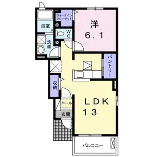 ピーハート【1階】の間取り