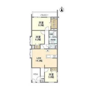 メゾネットミユキ【2階】の間取り