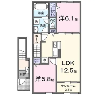 グラン ティーケー II【2階】の間取り