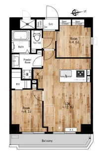 ヴェラハイツ神楽坂【8階】の間取り