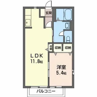 アヴィエス【1階】の間取り