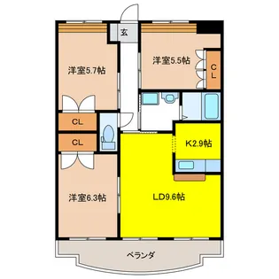 岐阜県岐阜市薮田西1【アパート】の間取り