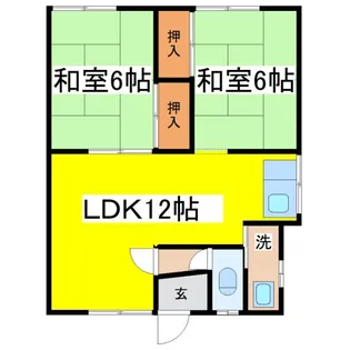 白百合マンション2号棟【1階】の間取り