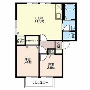 カーサ久保【2階】の間取り