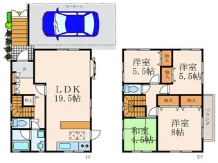 福岡県北九州市小倉北区高峰町【一戸建】の間取り