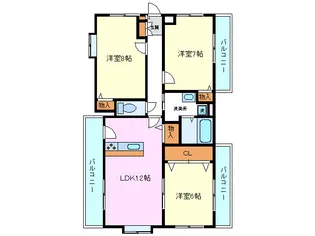 静岡県三島市谷田【マンション】の間取り