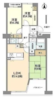 モナージュ旗の台【2階】の間取り