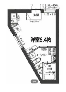 フラシア東品川【2階】の間取り