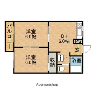 セレクト21B【2階】の間取り
