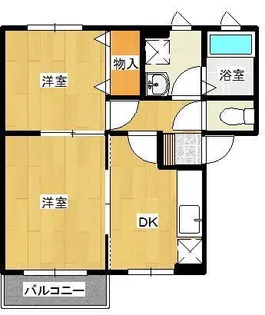 シャン・ド・フルール【1階】の間取り