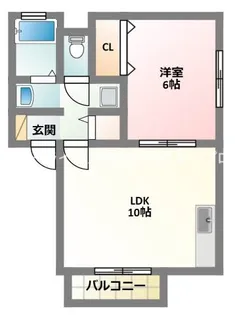 サニーハウス南【1階】の間取り