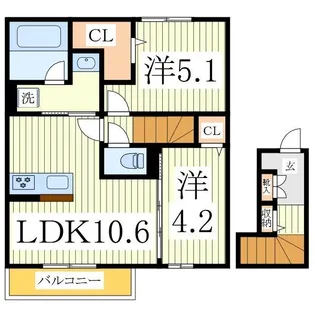 フローラ【2階】の間取り