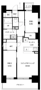 アーバンパーク谷在家【10階】の間取り