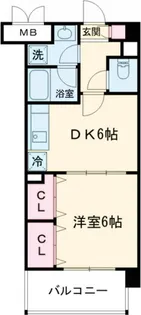 大阪府大阪市鶴見区浜3【マンション】の間取り
