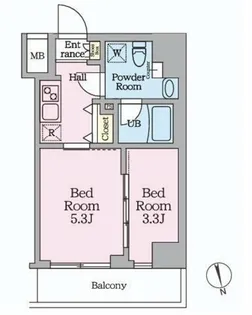 HY′s桜橋MIRAIS【4階】の間取り