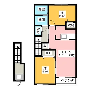 グラン・シャリオ【2階】の間取り