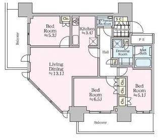 ザ・タワー十条【27階】の間取り