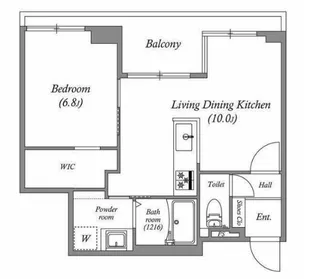 白金台アパートメント【7階】の間取り