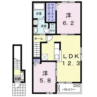アンドーレ乙井【2階】の間取り