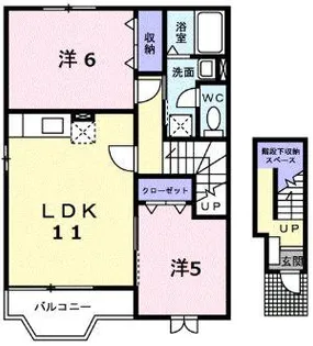 ドゥーロジュマン【2階】の間取り