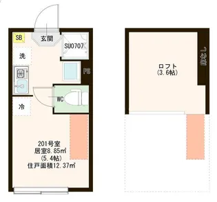 メゾン コウ 西中延【2階】の間取り