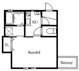 ボナクオリアXV猫実【1階】の間取り
